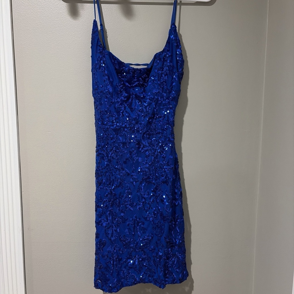 Windsor Royal Blue Sequin Mini Dress